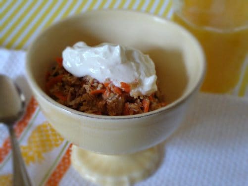 Carrot Cake Overnight Oatmeal | CravingSomethingHealthy.com
