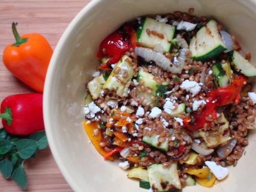 Grilled Vegetable Salad With Wheat Berries