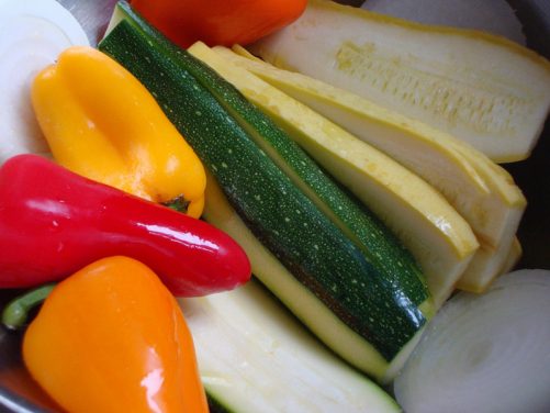 zucchini, peppers and summer squash