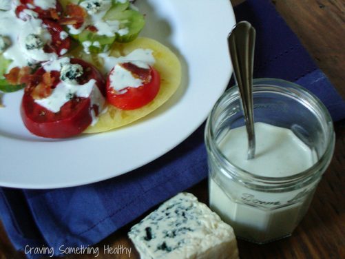 Heirloom Tomatoes With Blue Cheese Dressing and Bacon|Craving Something Health