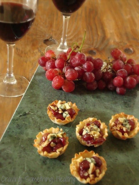 Grape and Blue Cheese Tartlets