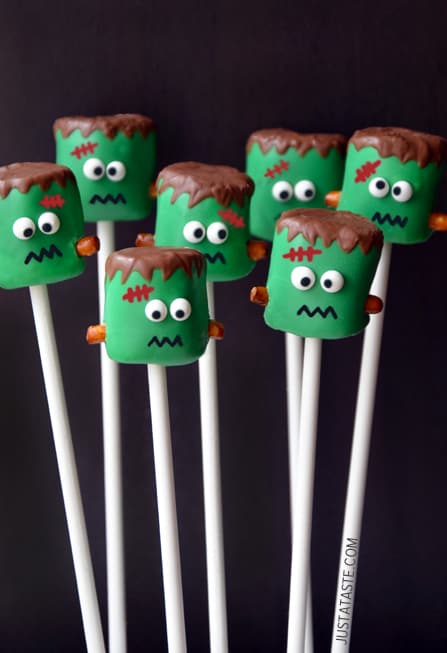 Frankenstein Marshmallow Pops|Just A Taste