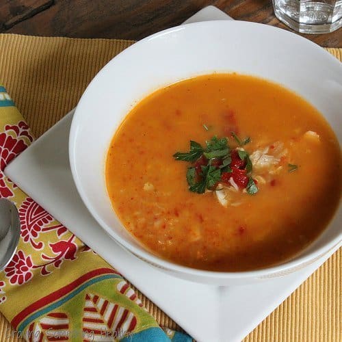 10 Minute Roasted Red Pepper Soup