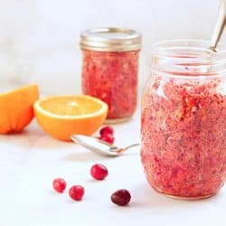 Chopped Orange Almond Cranberry Relish | Craving Something Healthy
