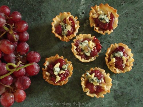 Grape and Blue Cheese Tartlets|Craving Something Healthy
