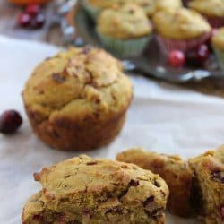 Pumpkin Cranberry Muffins|Craving Something Healthy