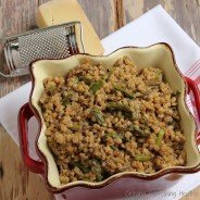 Farro Risotto with Wild Mushrooms and Asparagus|Craving Something Healthy
