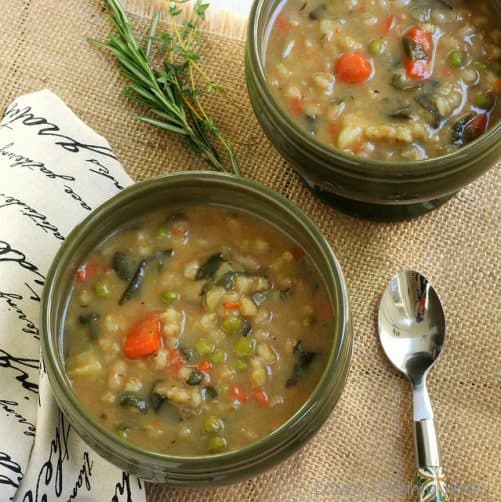 Heart Smart Bean and Barley Vegetable Soup