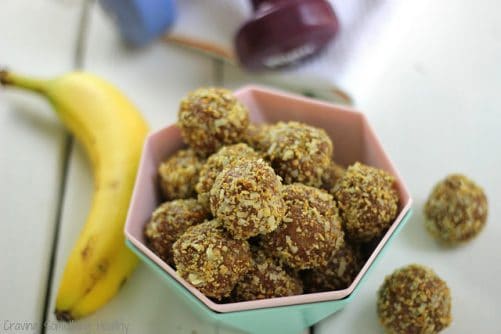 Chocolate, Banana, Peanut Butter Energy Bites|Craving Something Healthy