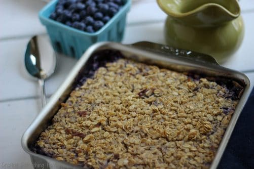 Wild Blueberry Cheesecake Baked Oats|Craving Something Healthy