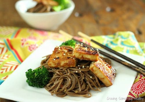 Maple Miso Tofu with Broccoli and Soba Noodles|Craving Something Healthy