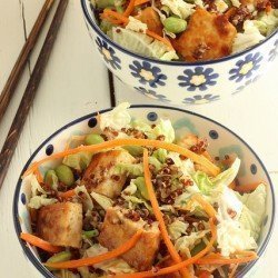 Sesame Tofu Chopped Salad with Red Quinoa|Craving Something Healthy