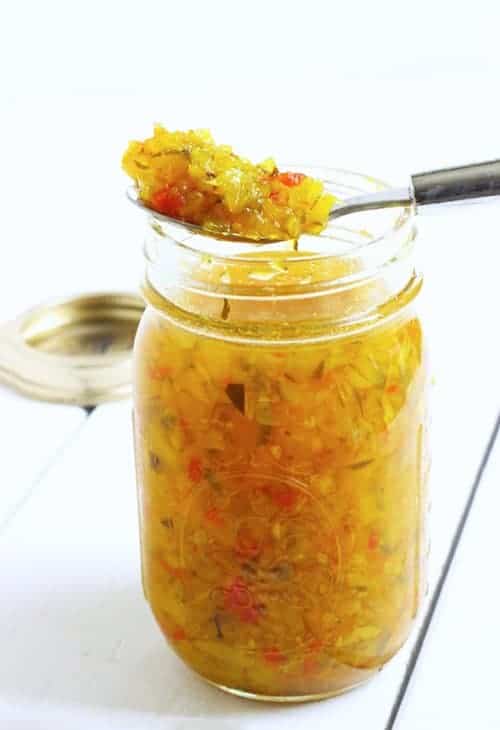Sweet 'n Spicy Zucchini Relish|Craving Something Healthy