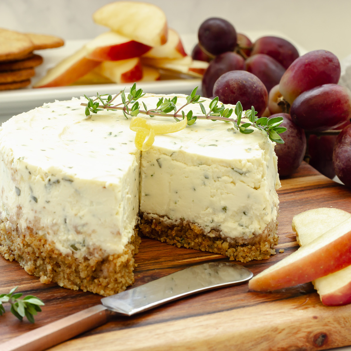 Lemon Herb Savory Cheesecake Appetizer