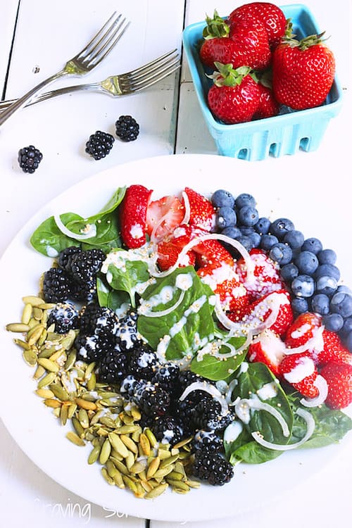 Very Berry Spinach Salad|Craving Something Healthy