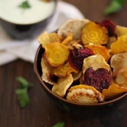 Baked Root Vegetable Chips|Oh My Veggies