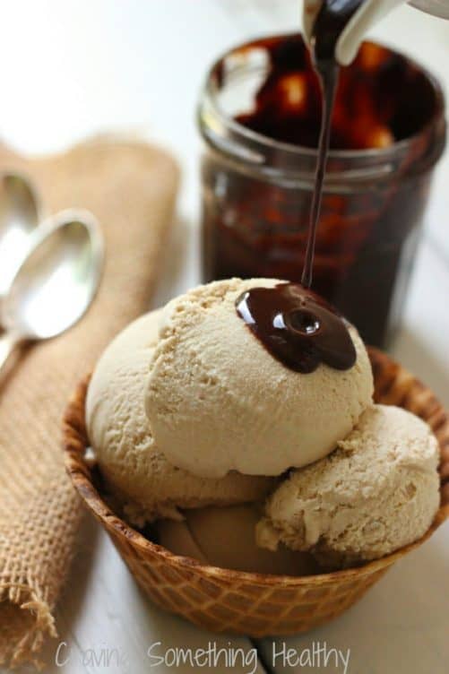 Kahlua Coconut Ice Cream with Mexican Hot Fudge Sauce|Craving Something Healthy