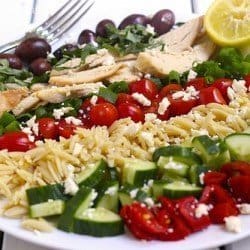 Greek Chicken and Orzo Salad|Craving Something Healthy