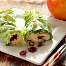 Cranberry Chicken Salad Lettuce Rollups|Craving Something Healthy