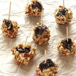 Dried Plum Bites with Gorgonzola Dolce and Toasted Pecans