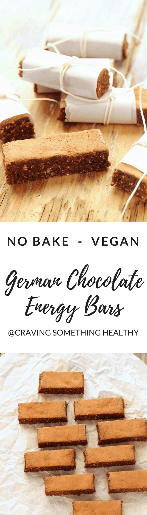 Vegan German Chocolate Energy Bars|Craving Something Healthy