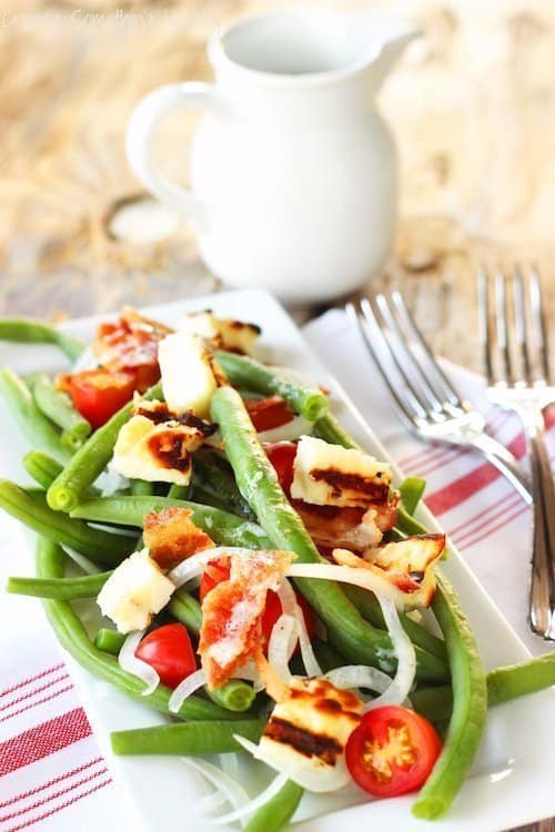 Summer Green Bean Salad with Grilled Halloumi | Craving Something Healthy