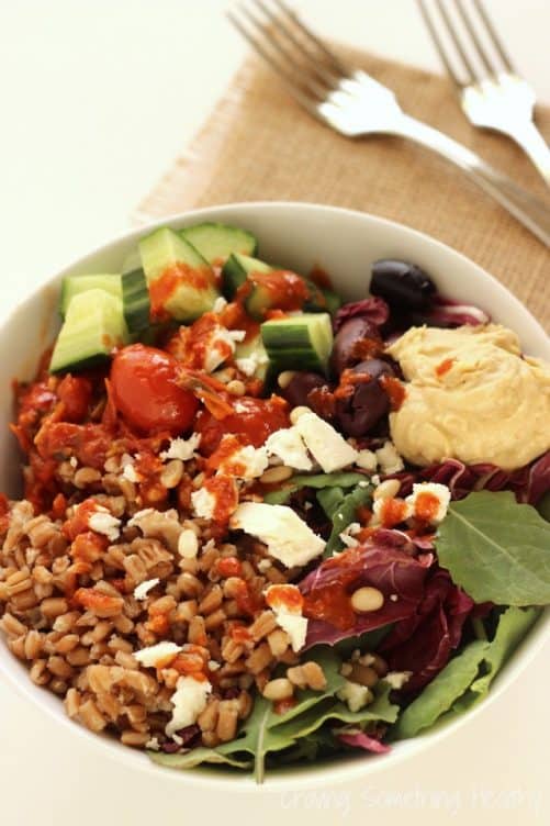 Mediterranean Farro Bowls|Craving Something Healthy