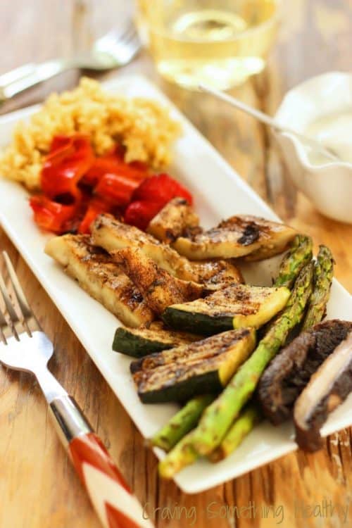 Jamaican Jerk Grilled Vegetables are a perfect blend of sweet and spicyand they're a perfect side dish with meat or fish @Craving Something Healthy