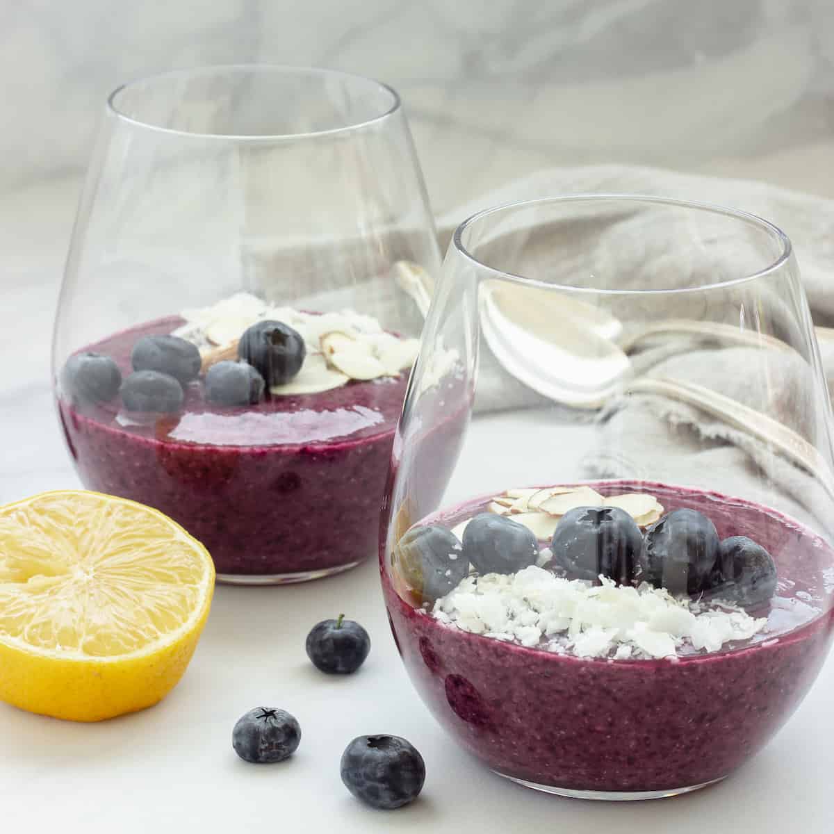 Smooth & Creamy Blueberry Chia Pudding