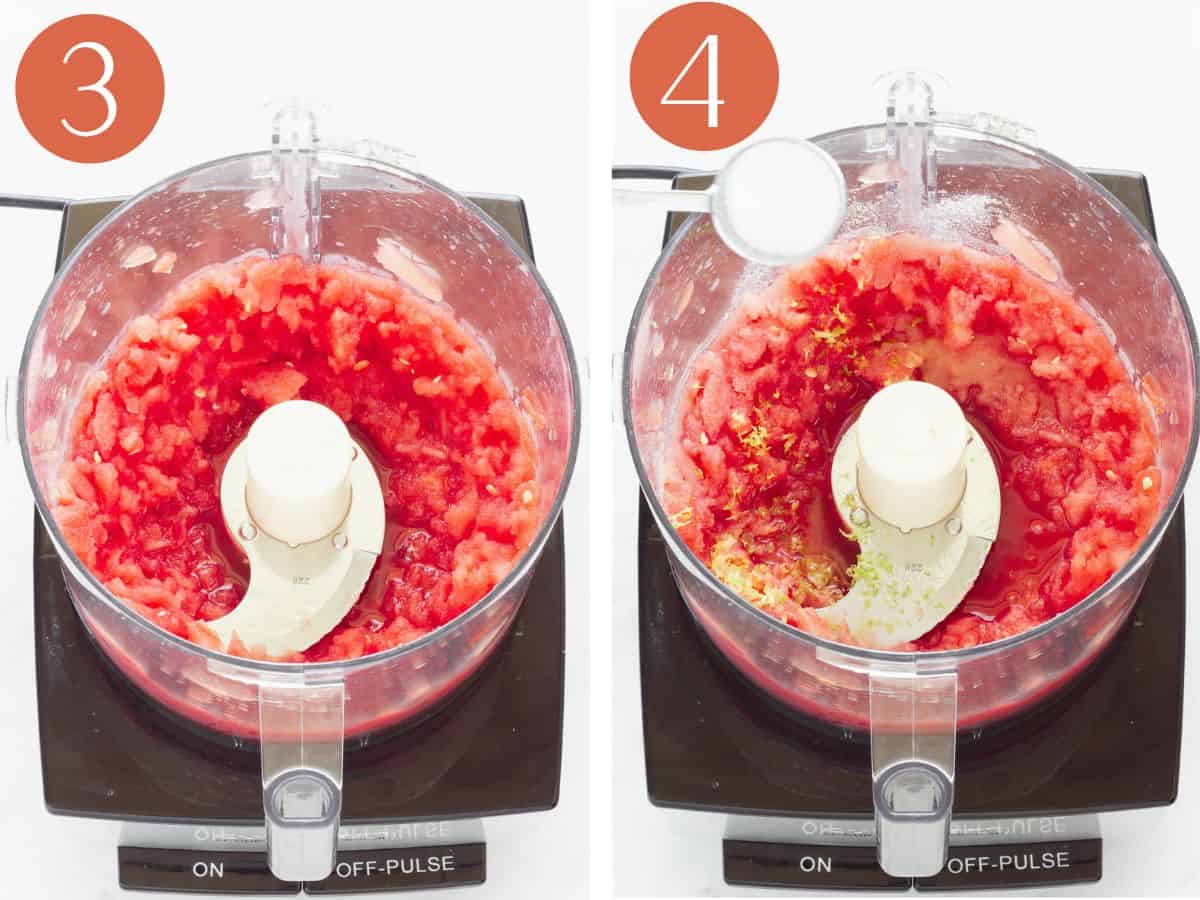 Steps 3&4 to make watermelon ice.