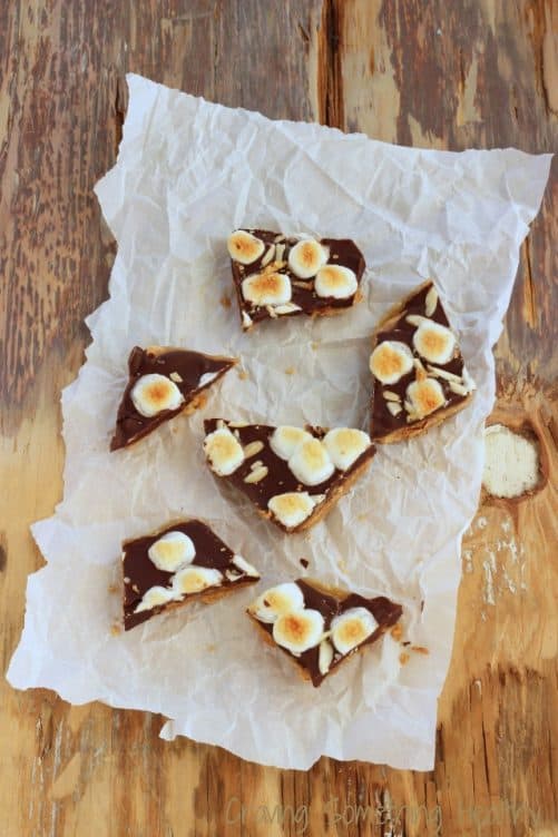 Dark Chocolate S'mores Toffee Bark|Craving Something Healthy