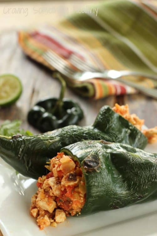 Sofritas Stuffed Poblano Peppers|Craving Something Healthy