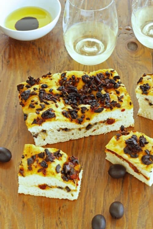 Black Olive and Sun Dried Tomato Focaccia|Craving Something Healthy