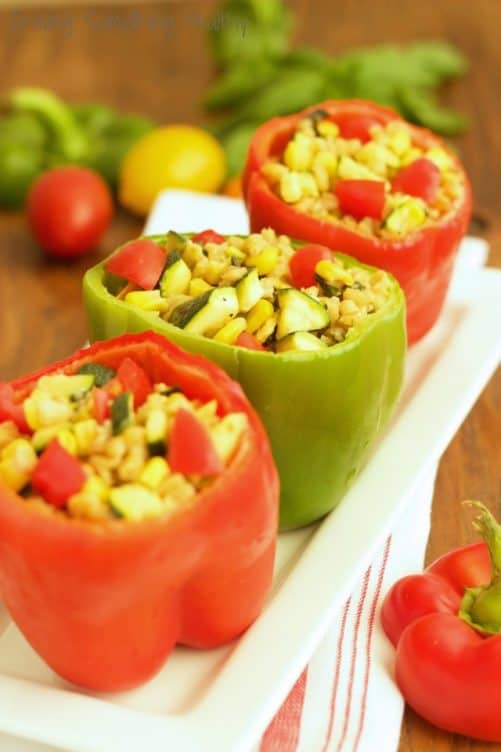 Garden Stuffed Sweet Peppers {Recipe ReDux}|Craving Something Healthy