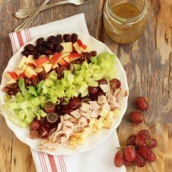 Smoked Turkey Harvest Salad with Maple Vinaigrette|Craving Something Healthy