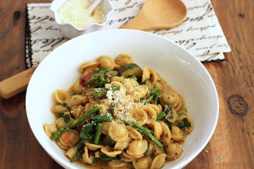 One Pan Orecchiette Primavera|Craving Something Healthy