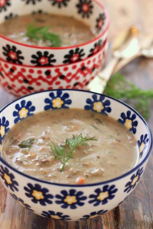 Polish Mushroom Soup with Barley|Craving Something Healthy