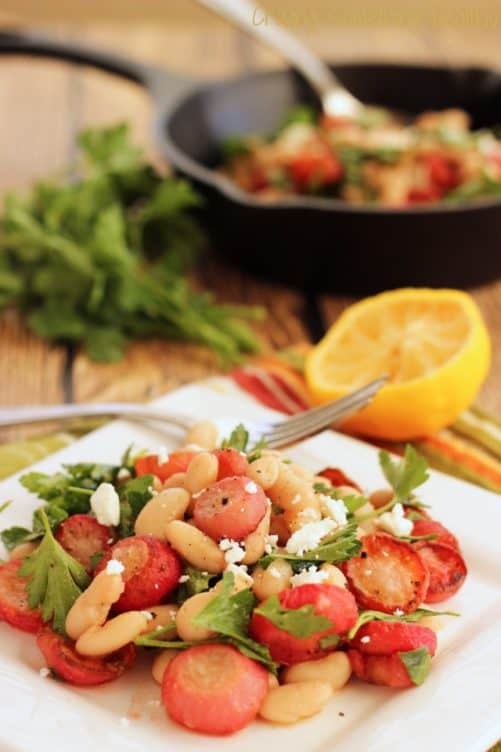 Roasted Radish and White Bean Salad|Craving Something Healthy