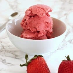 Roasted Strawberry Cheesecake Sherbet|Craving Something Healthy