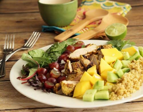 Grilled Turkey Tandoori Salad with Creamy Curry Dressing|Craving Something Healthy