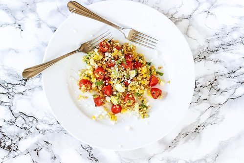 Freekeh-licious Corn and Tomato Salad | Craving Something Healthy
