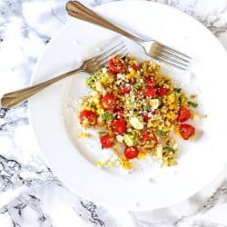 Freekeh-licious Corn and Tomato Salad | Craving Something Healthy