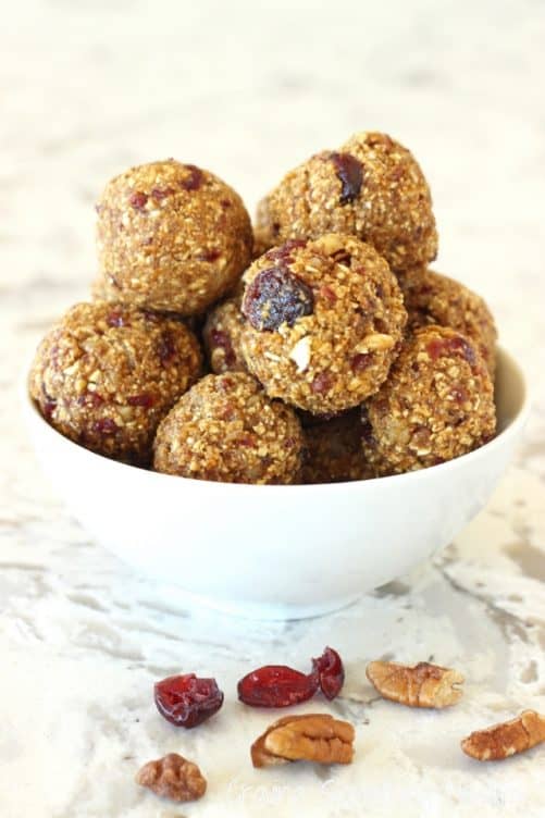 Cranberry Pumpkin Spice Energy Bites|Craving Something Healthy