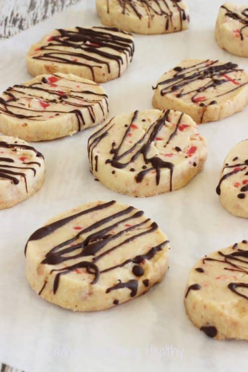 Chocolate Peppermint Slice 'n Bake Shortbread Cookies|Craving Something Healthy