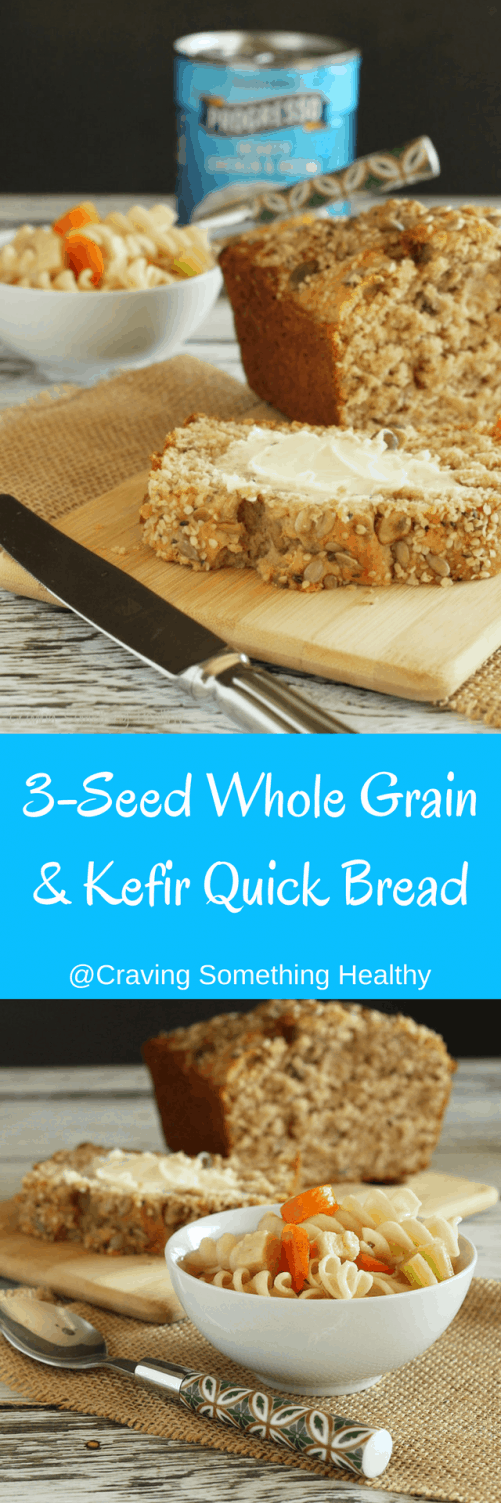 3 Seed Whole Grain & Kefir Quick Bread |Craving Something Healthy