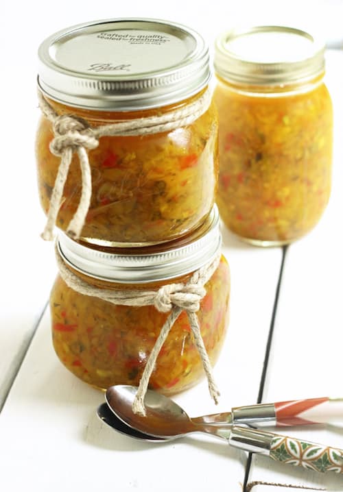 Sweet 'n Spicy Zucchini Relish|Craving Something Healthy