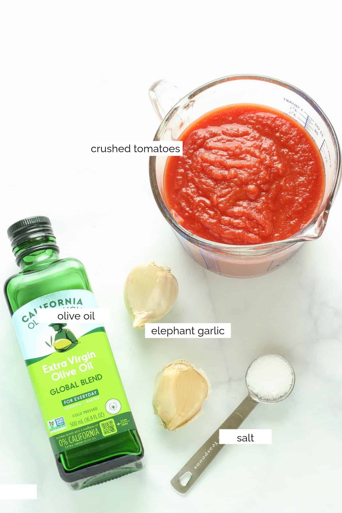ingredients need to make easy pasta sauce.
