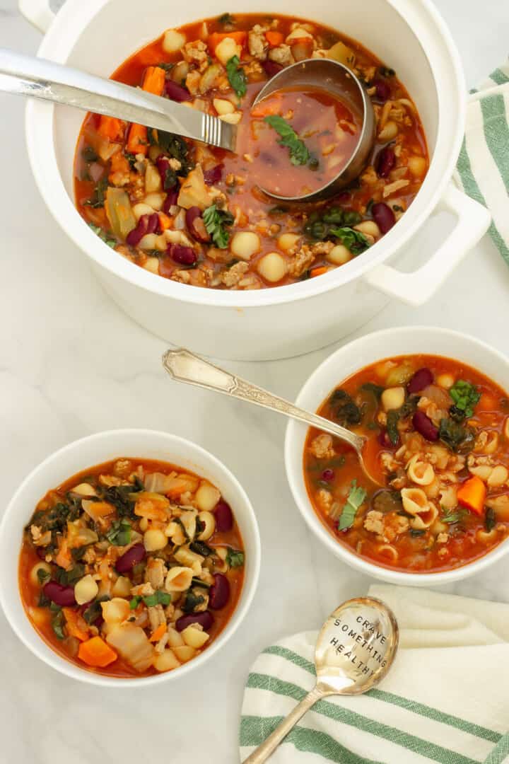 Ground Turkey Vegetable Soup | Craving Something Healthy