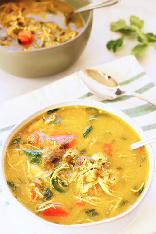 Coconut Curry Chicken and Lentil Soup|Craving Something Healthy