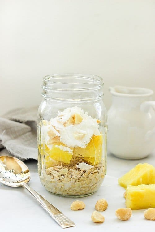 Pina Colada Overnight Oats | Craving Something Healthy
